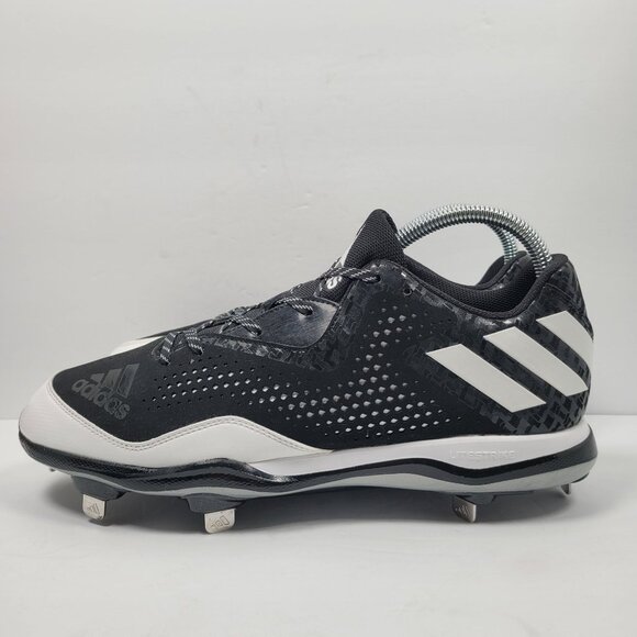 Adidas PowerAlley 4 Men's Black White Baseball Cleats Q16481 US Size 13 NWB - Picture 4 of 10